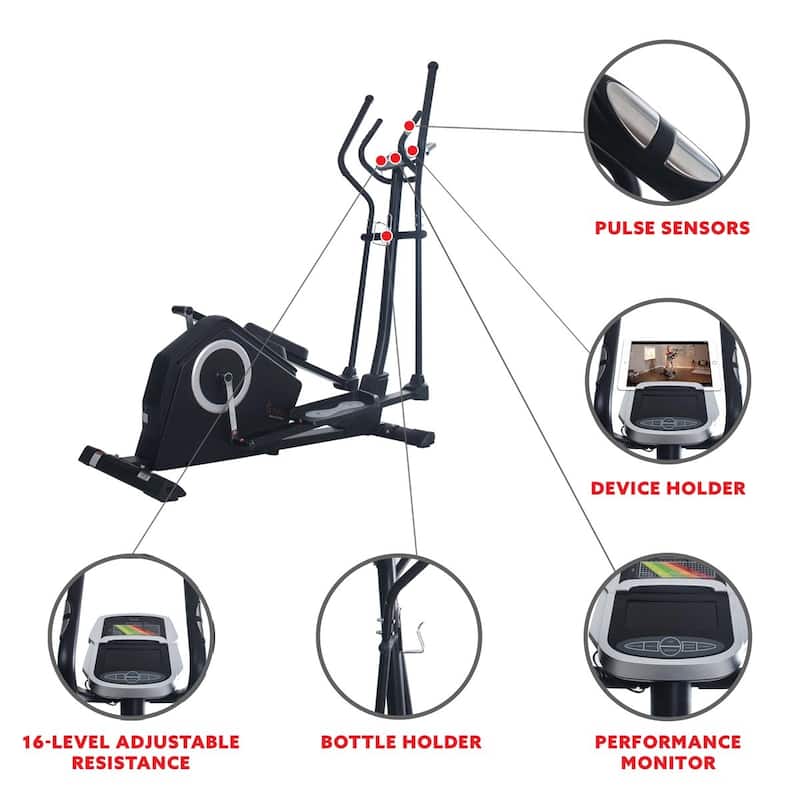 Sunny Health Fitness Programmable Cardio Elliptical Trainer