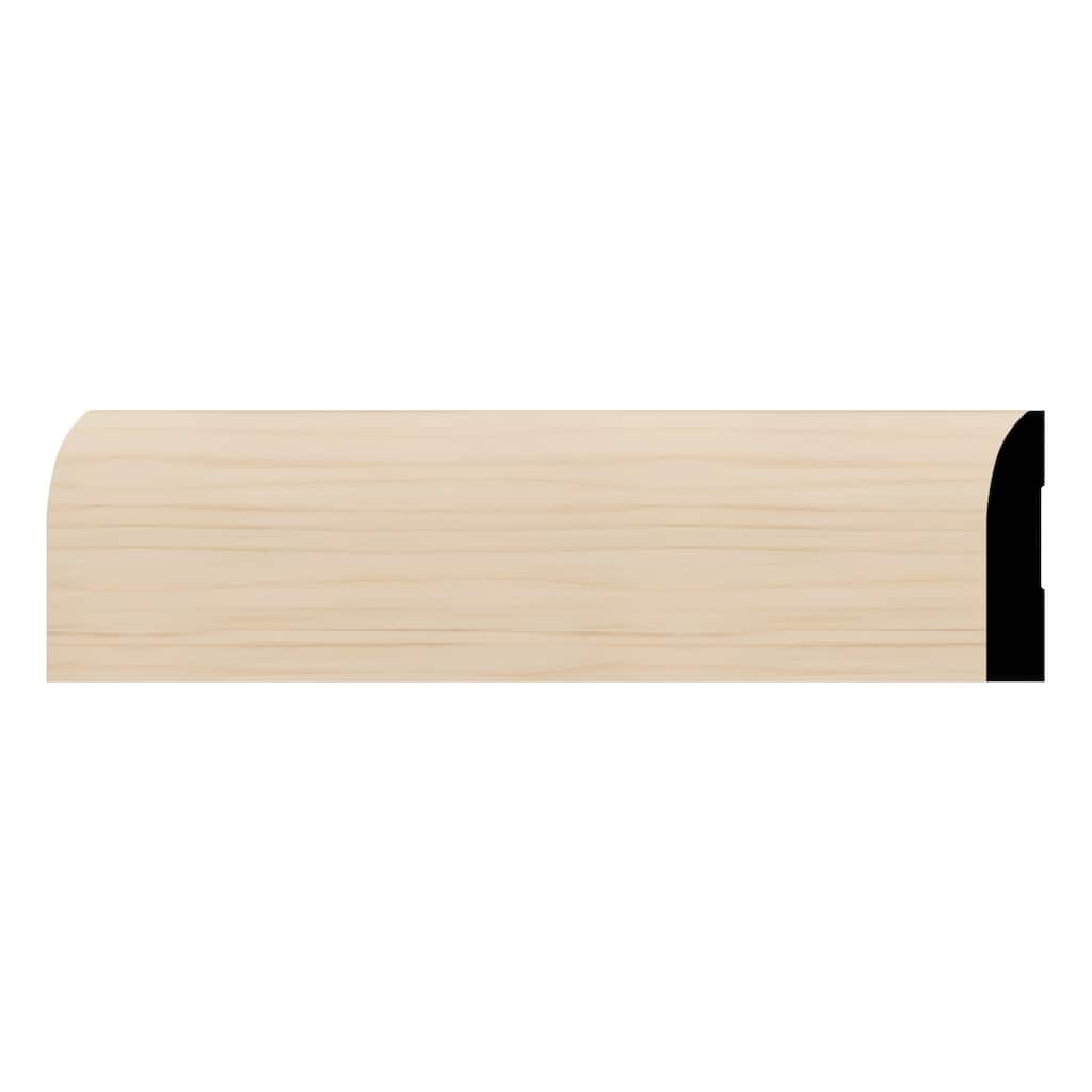 WM713: 9/16-in D x 3-1/4-in W x 96-in L Americraft Solid Hardwood Stain Grade Modern Base Moulding