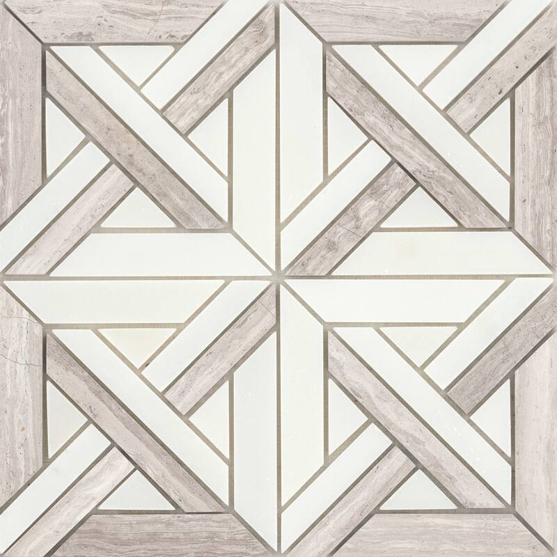 Emser Tile Alluro - 12" x 12" Square Basketweave Mosaic Wall Tile -