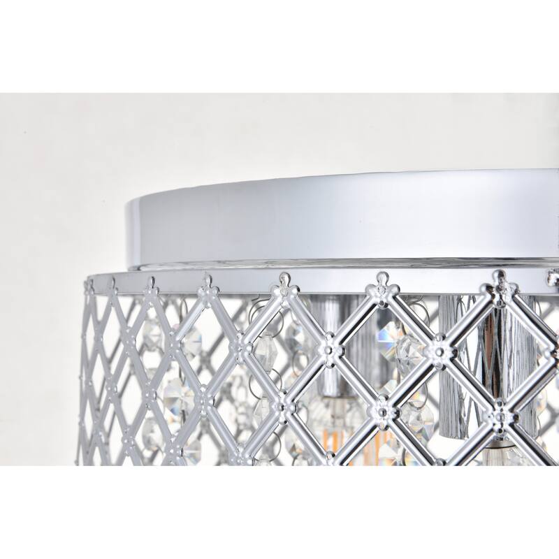 Elegant Lighting Tully 6 Light 18" Wide Flush Mount Drum Ceiling