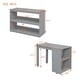 preview thumbnail 36 of 76, Twin/Full Size Loft Bed with Retractable Writing Desk and 3 Drawers, Wooden Loft Bed Frame w/ Storage Stairs & Shelves for Kids