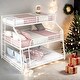 preview thumbnail 1 of 20, Twin XL/Full XL/Queen Triple Bunk Bed With Ladder,Guardrails for Bedroom