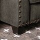 preview thumbnail 5 of 6, Zack Contemporary Chenille Nailhead Loveseat by Furniture of America