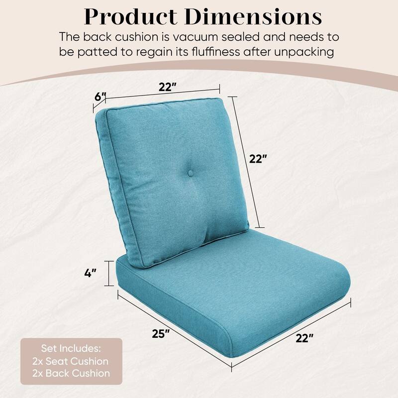 Outdoor Deep Seat Cushion 22 x 25 inch