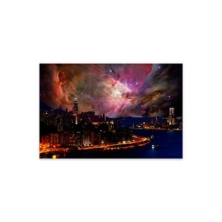 Hong Kong, China Orion Nebula Skyline Print On Acrylic Glass by