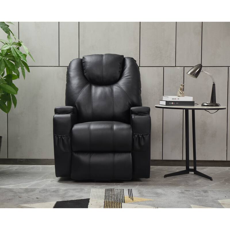 Recliner Chair Modern Recliner Sofa Faux Leather Recliners with Cup Holders,Remote Control