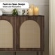 preview thumbnail 6 of 35, Ulysses Farmhouse 56"W Storage 3-Door Rattan Sideboard with Adjustable Shelves by HULALA HOME