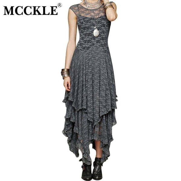 gray boho dress