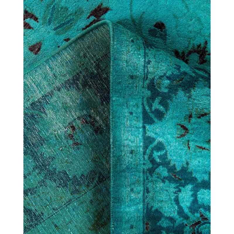 Fine Vibrance, One-of-a-Kind Hand-Knotted Area Rug - Blue, 4' 0" x 6' 0" - 4' 0" x 6' 0"