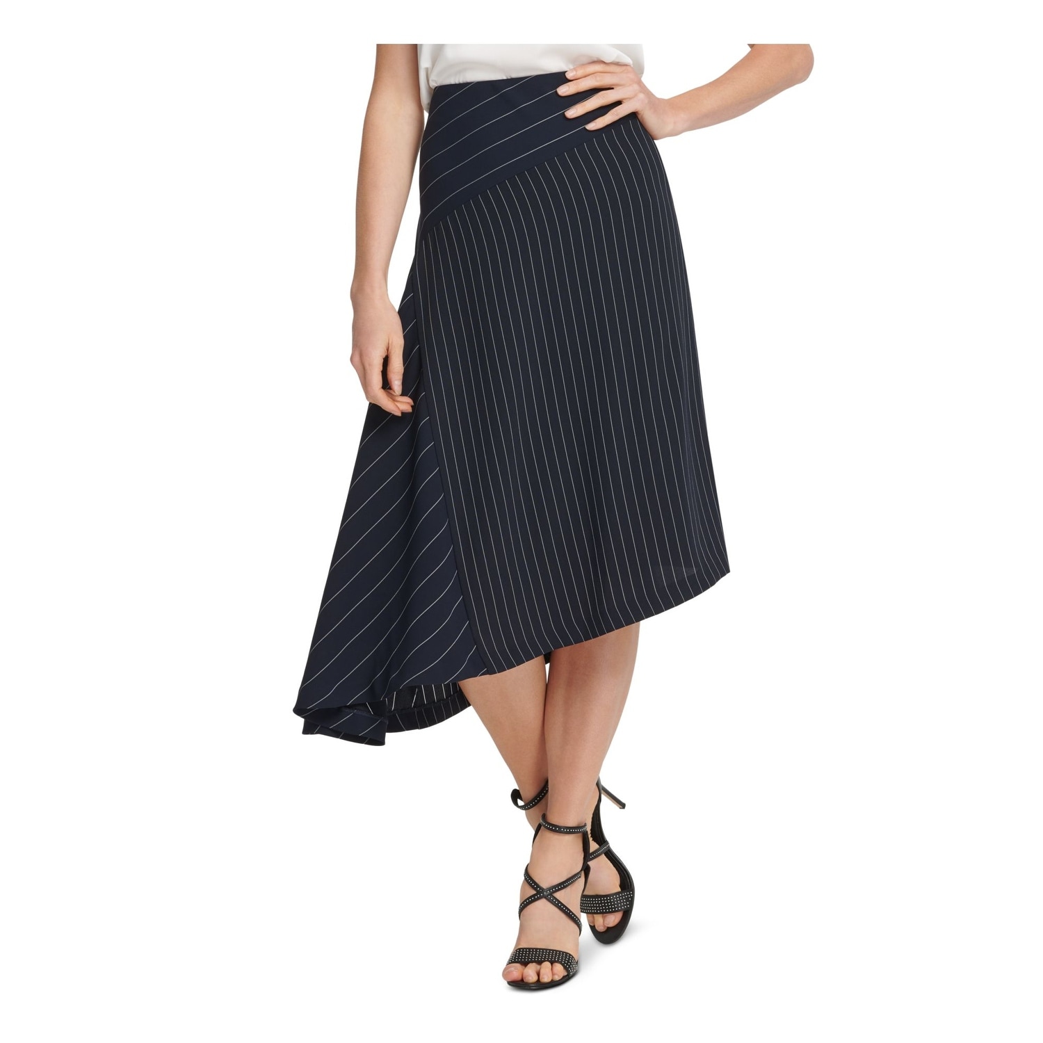 Womens navy midi skirt clearance
