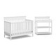 preview thumbnail 1 of 39, Crib and Change Table Nursery Set in A Box - 4 in 1 Convertible Crib & Changing Table with Water-Resistant Change Pad White