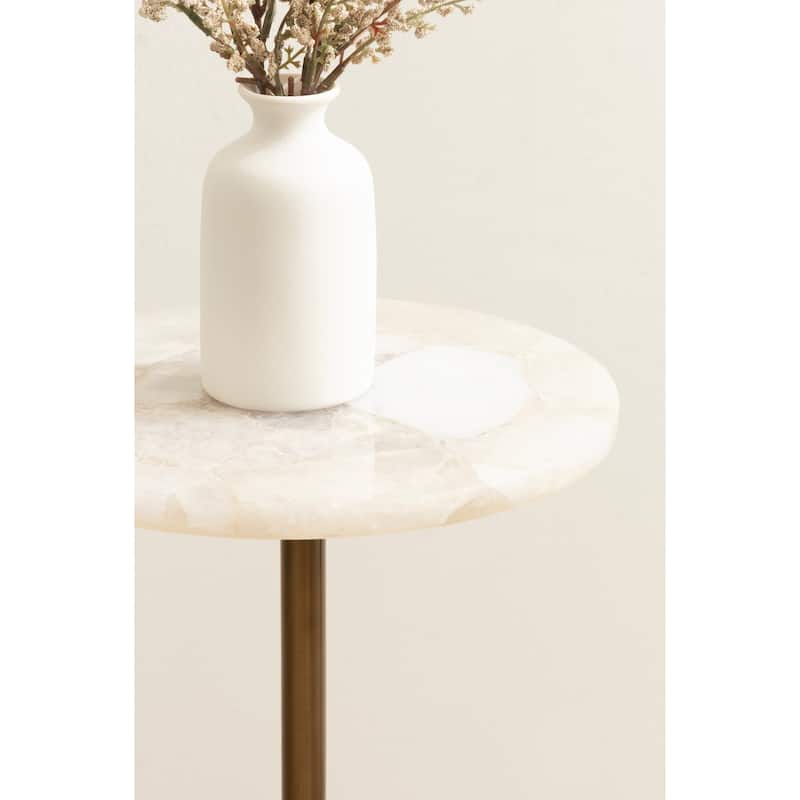 Kate and Laurel Engles Adjustable Marble Table and Plant Stand