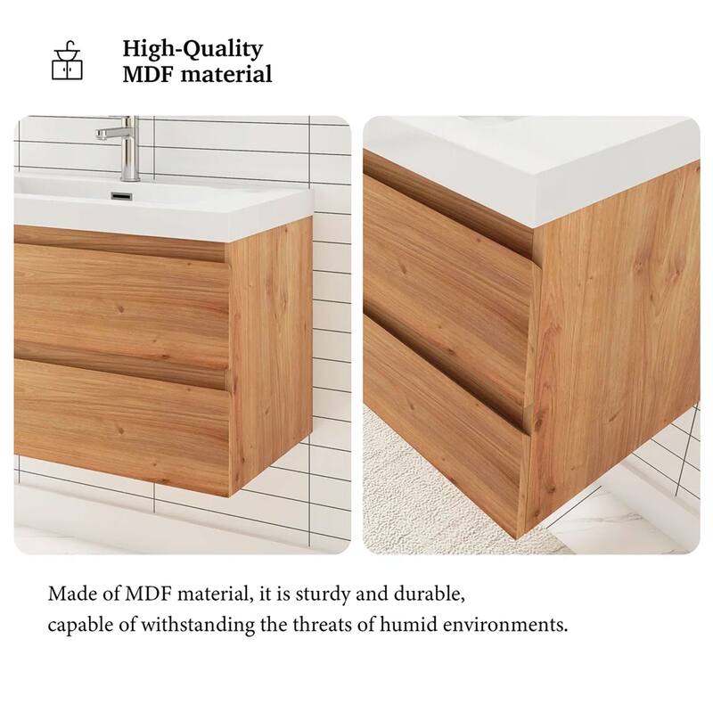 Floating Bathroom Vanity with Resin Top