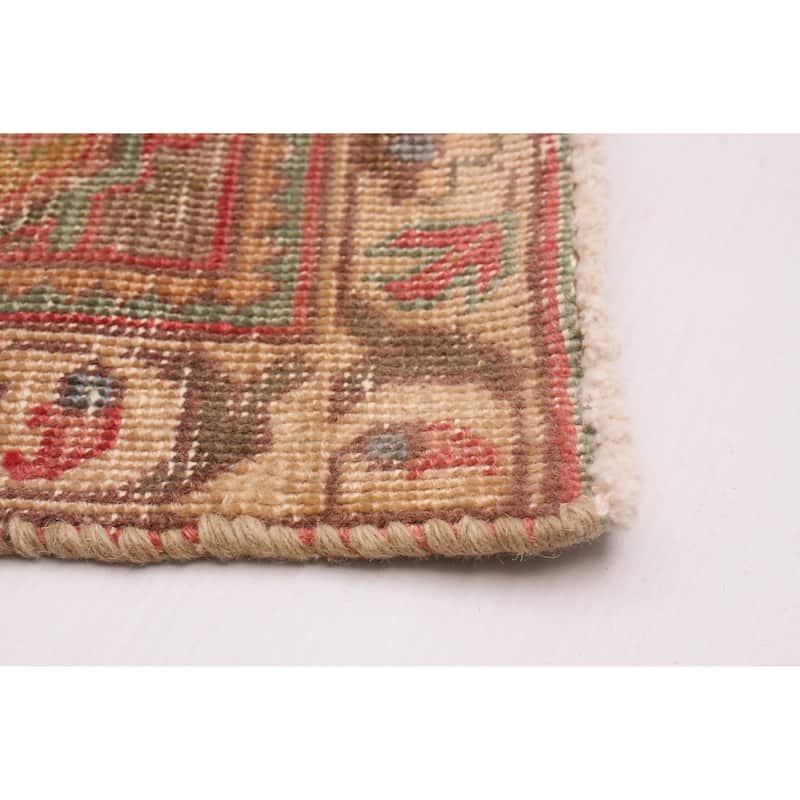 ECARPETGALLERY Hand-knotted Antalya Vintage Beige Wool Rug - 9'10 x 12'7