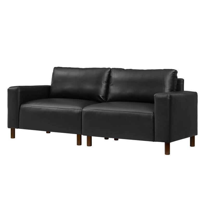 78.5" Loveseat Sofa with Breathable Faux Leather Upholstery for Living Room & Apartment
