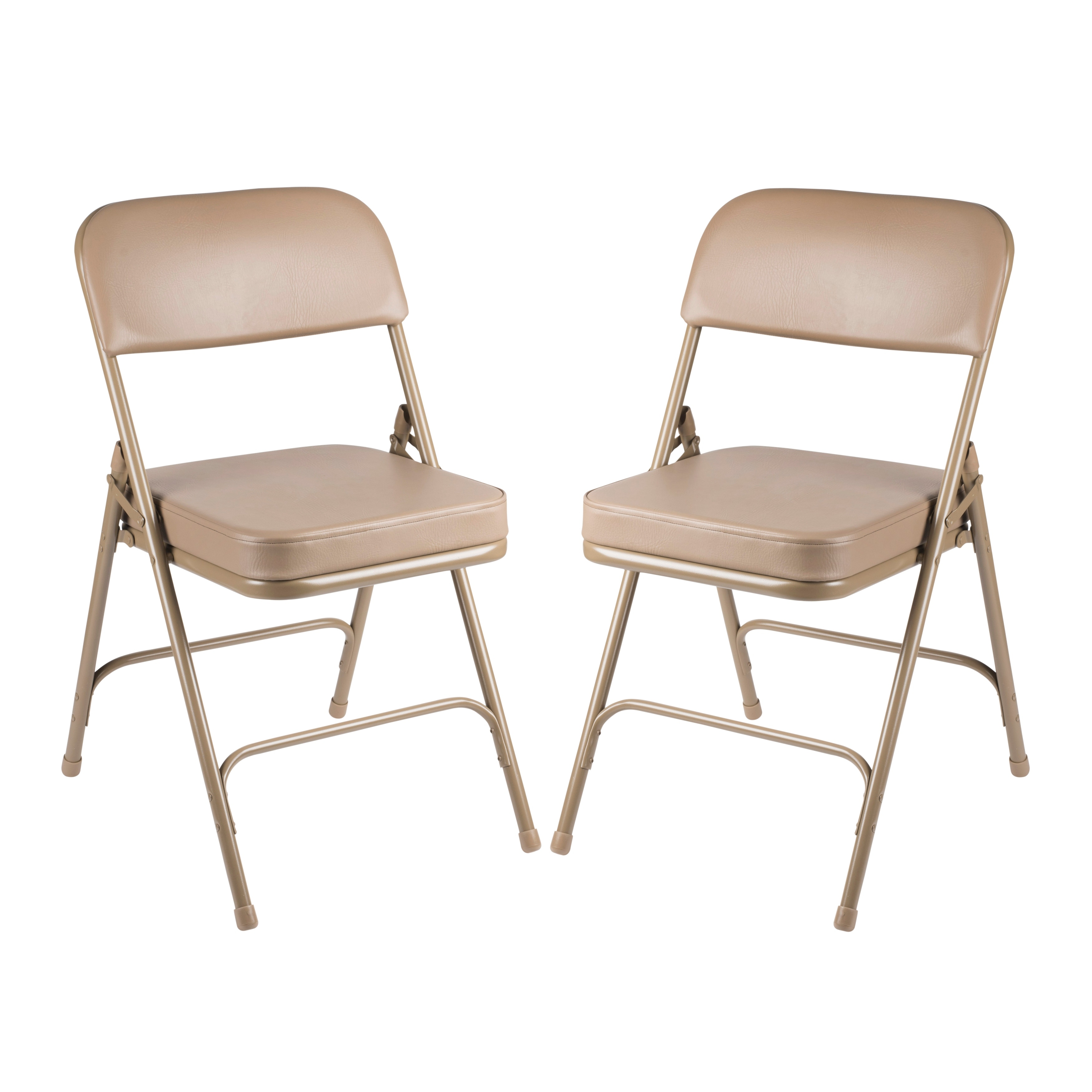 Hampden Furnishings Bernadine Collection Deluxe Vinyl Padded Folding Chair, Pack of 2