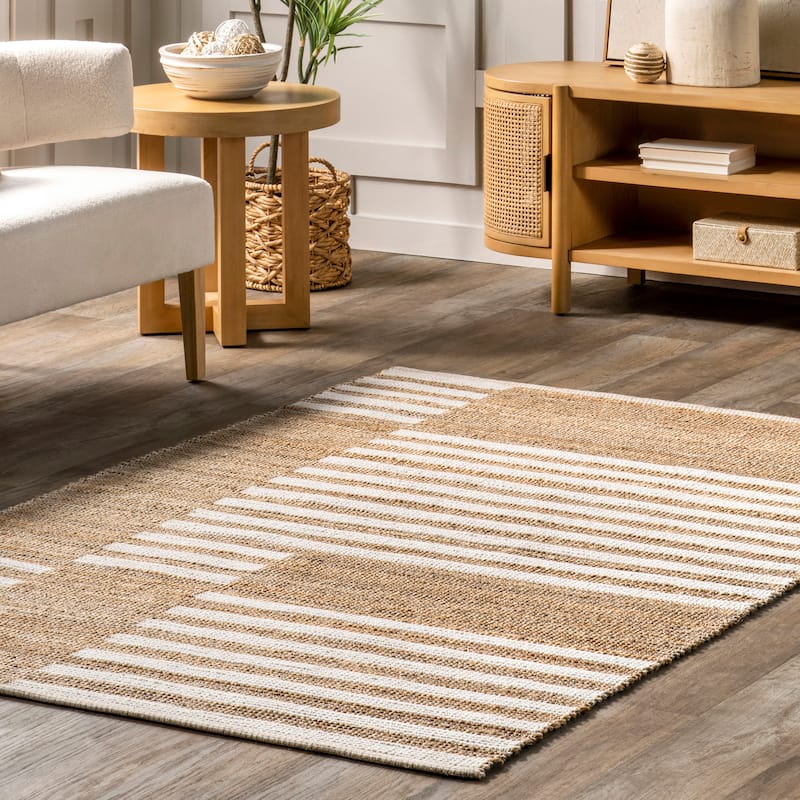 Oberlin Striped Jute Area Rug