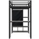 preview thumbnail 19 of 19, Twin Size Metal Loft Bed with Built-in Wardrobe, Desk and Shelves