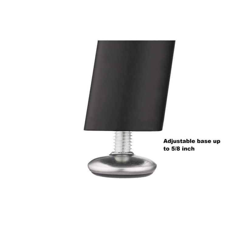 Set of 4 - 14-3/16 inch 3 Rods Hairpin Table Legs Solid Steel Metal with Adjustable Base for Coffee Table/Tea Table
