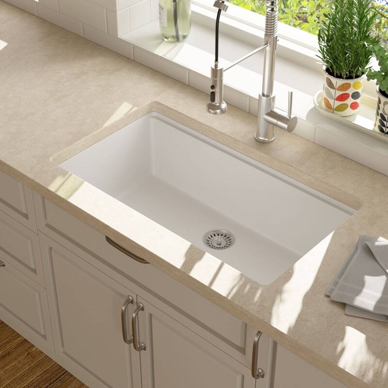 Lordear Undermount Kitchen Quartz Sink Workstation Composite Sink Solid Surface