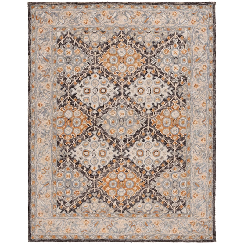 SAFAVIEH Handmade Aspen Gundemarie Boho Tribal Wool Rug - 10' x 14' - Beige/Brown