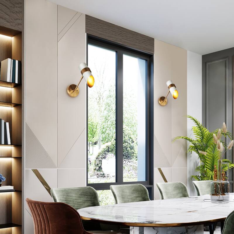 Modern Black 1-Light Swing Arm Light Hardwired or Plug-in Wall Sconces Lamps