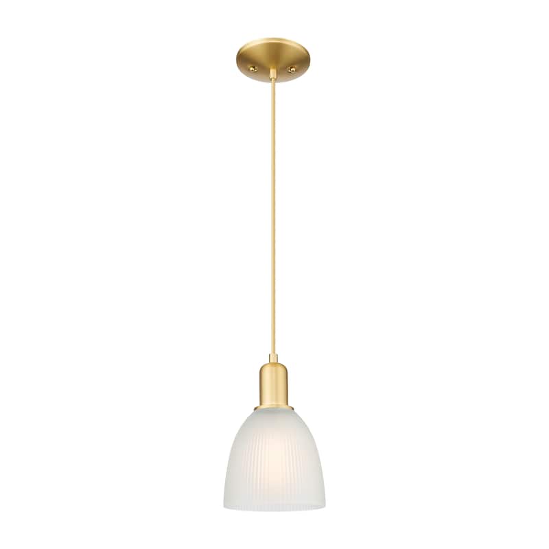 Innovations Lighting Endless Possibilities Arcadia - Castile - 1 Light 6" Cord Hung Mini Pendant - Satin Gold/White