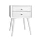 preview thumbnail 11 of 10, Costway End Table W/Drawers and Storage Wooden Mid-Century Accent Side