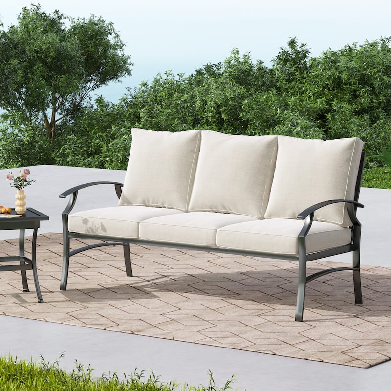 DREAMSIDEA Outdoor 3-Seat Sofa Armchair