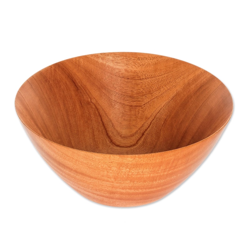 Novica Handmade To The Table Mahogany Wood Serving Bowl (9 Inch)