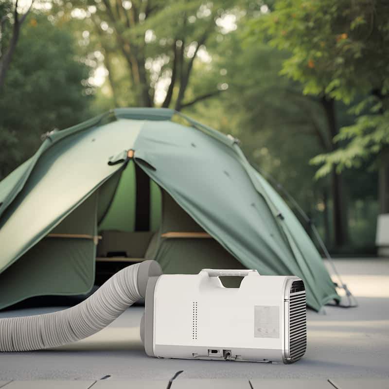 Waykar Portable Air Conditioner with Remote, 4500BTU AC 350W Power Consumption for Camping Tent, RV, Car