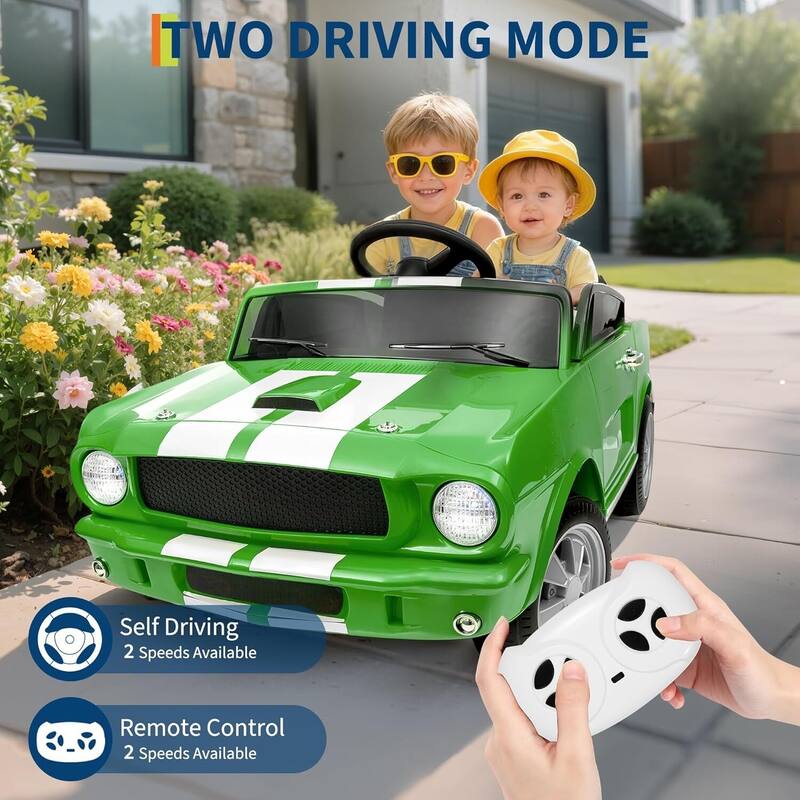 24V 2 Seater Ride on Licensed Shelby GT350 Ride on Toys for Kids Best Gift