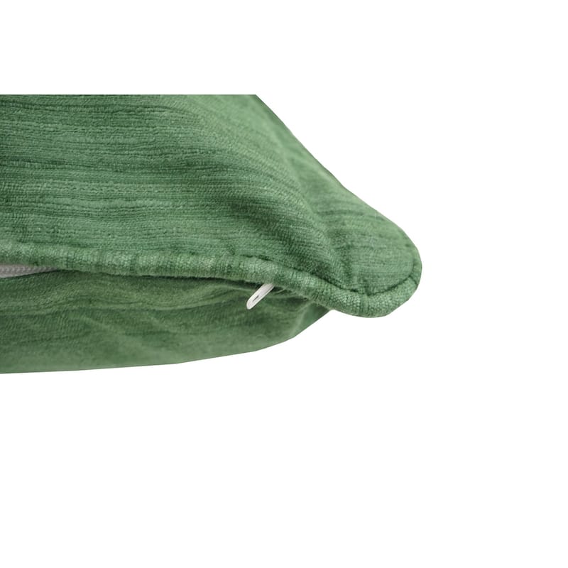 Home&Manor Raw Silk Throw Pillow 18" Dark Green