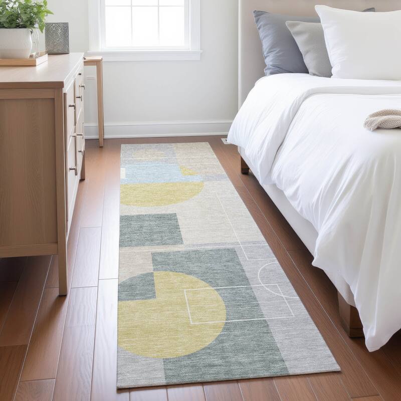 Machine Washable Indoor/ Outdoor Modern Filly Chantille Rug