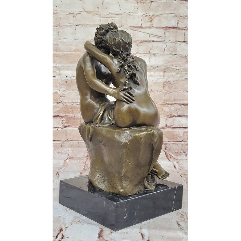 Romantic Tribute To Rodins The Kiss Bronze Sculpture Original Art By Milo