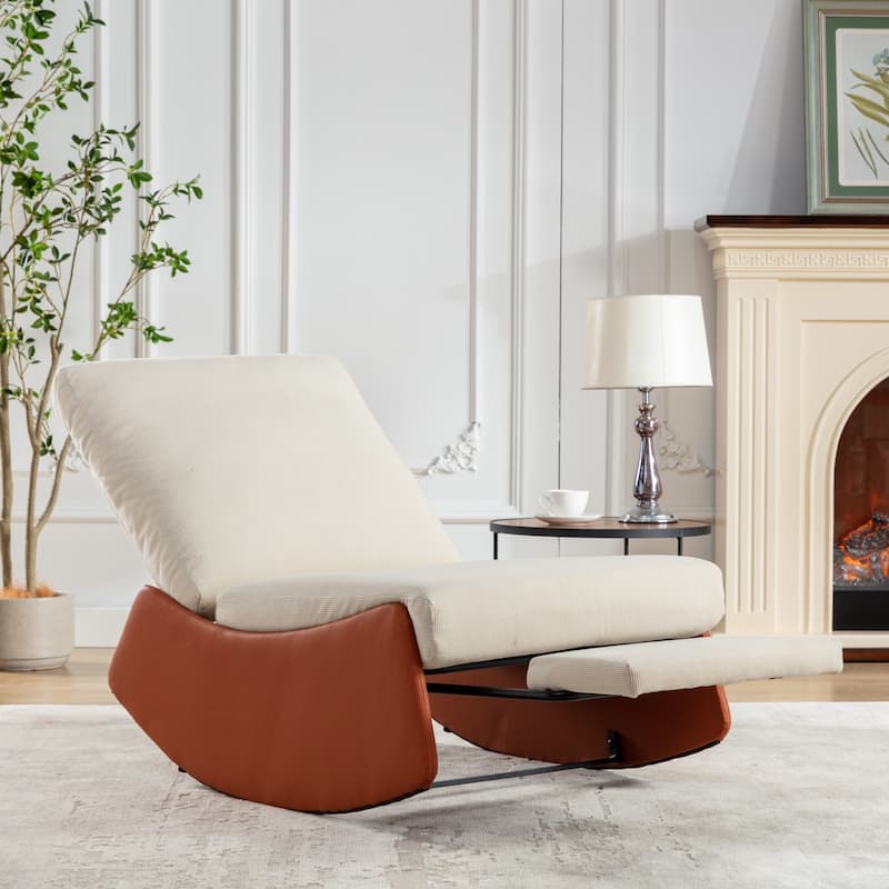 GDFStudio Modern Rocking Chair Recliner with Footrest