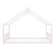 preview thumbnail 16 of 28, Full Size Semi-enclosed Metal Playhouse Bed with House Roof
