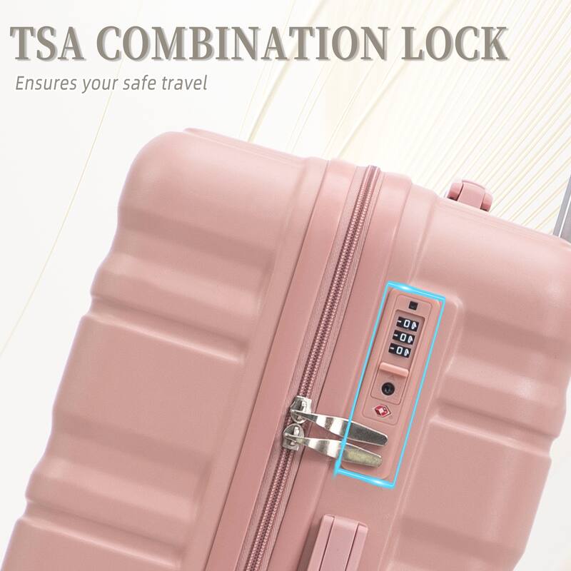 3 PCS in ABS Spinner Wheel Luggage, TSA Combination Lock