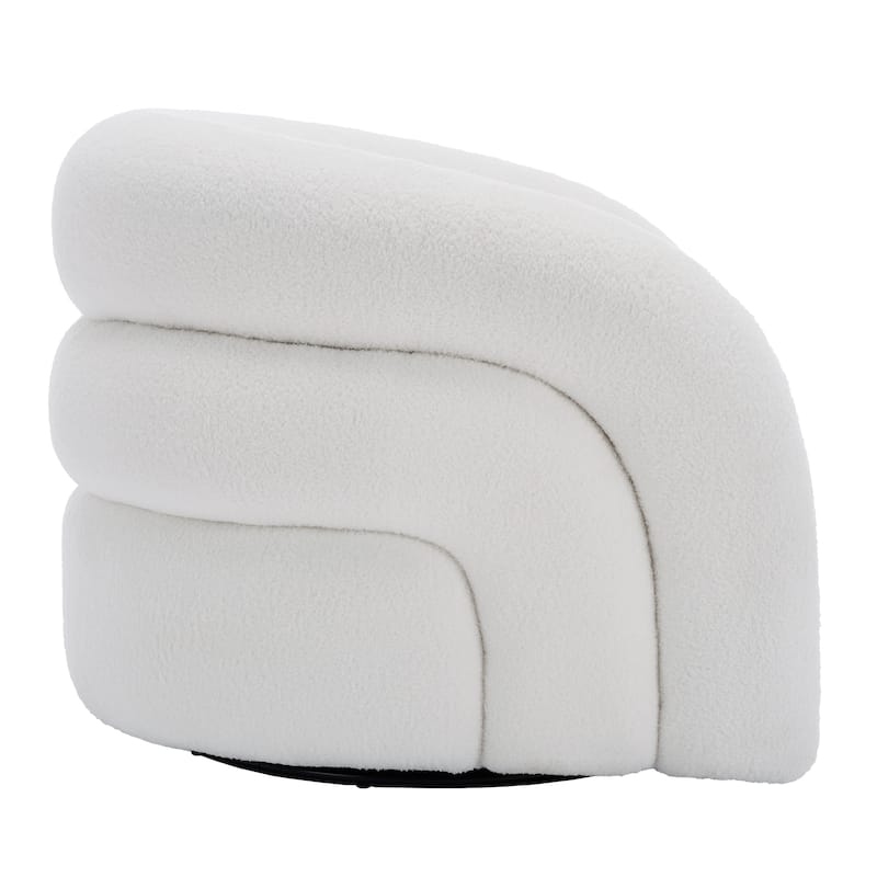 Upholstered Swivel Barrel Accent Chair