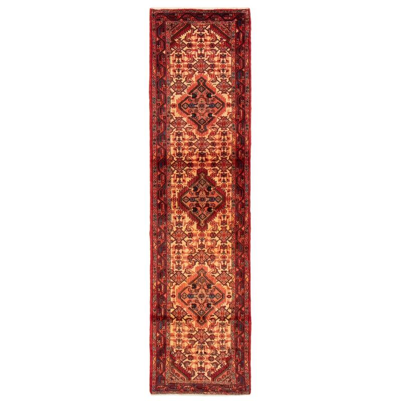 ECARPETGALLERY Hand-knotted Konya Anatolian Cream Wool Rug - 2'8 x 10'1 - Cream - 2'8 x 10'1