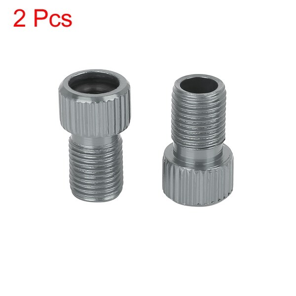 Shop Titanium Tone Presta To Schrader Air Pump Tube Bike Valve