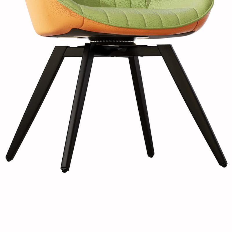 PU Dining Chair With Metal Legs,Set of 4