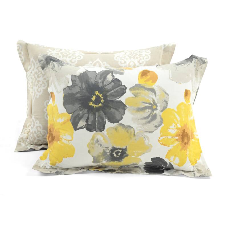Lush Decor Leah Reversible Cotton Duvet Cover 3 Piece Set