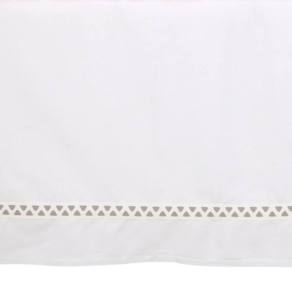 slide 2 of 3, Lambs & Ivy Signature White Organic Cotton Crib Skirt/Dust Ruffle