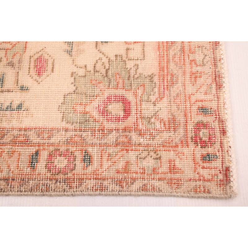ECARPETGALLERY Hand-knotted Antalya Vintage Light Red Wool Rug - 8'1 x 10'9