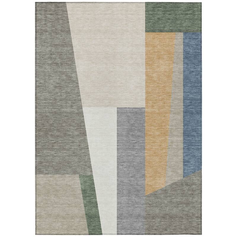 Machine Washable Indoor/ Outdoor Contemporary Jolie Chantille Rug