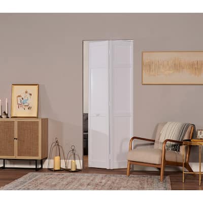 Seabrooke Shaker Style White PVC 30-inch Bifold Door