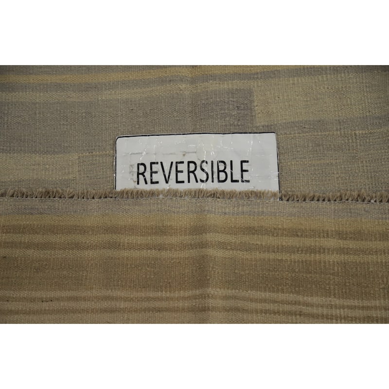 Hand Woven Oriental 100% Wool Carpet Southwestern Tribal Beige & Ivories Kilim Area Rug - 6' 6'' X 4' 9''