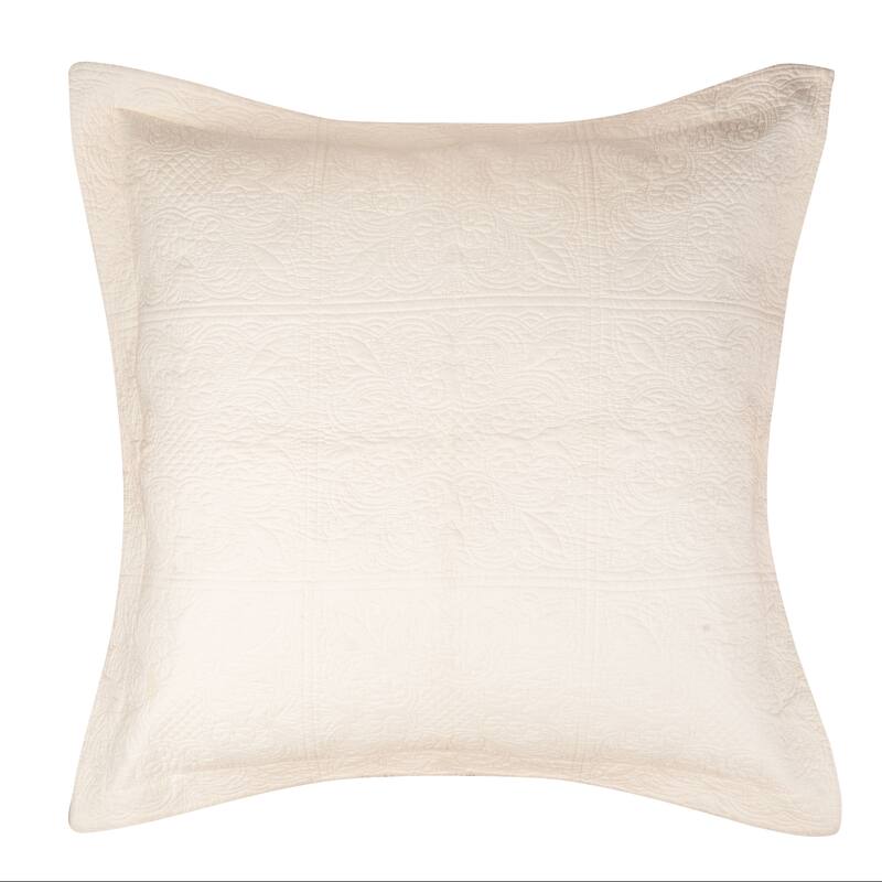 Jacqueline Matelasse Quilt (Quilt or Sham Separate) - Off-white - Euro Sham