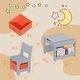 preview thumbnail 8 of 18, Kids Art Table and Chair Set, 3 in 1 Activity Table with 2 Chairs